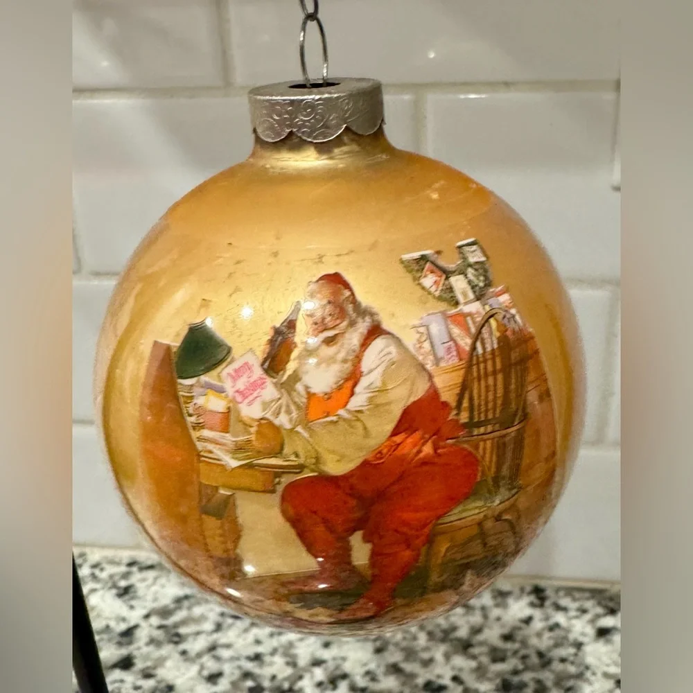 Vintage 1960’s‎ Coca Cola Glass Christmaf Ornaments Set of 3